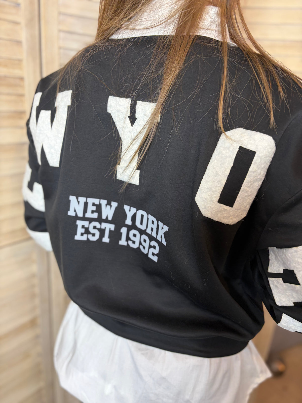 🤍Black New York Sweater