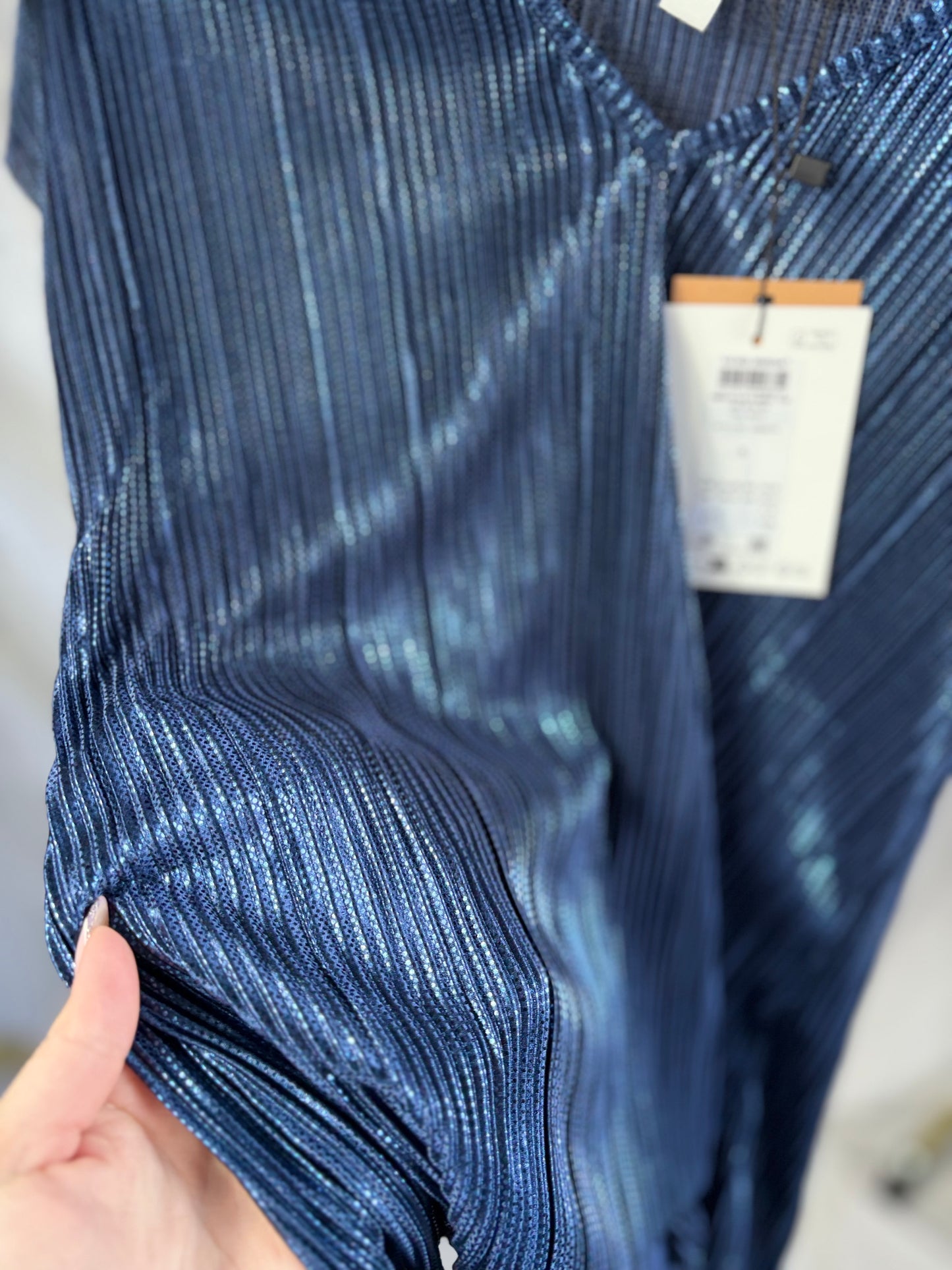 š¤Blauwe Shinny Tshirt - Vero Moda