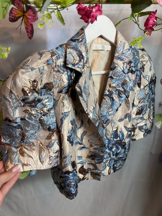 š¤Golden Blue Short Jacket - Flamant Rose