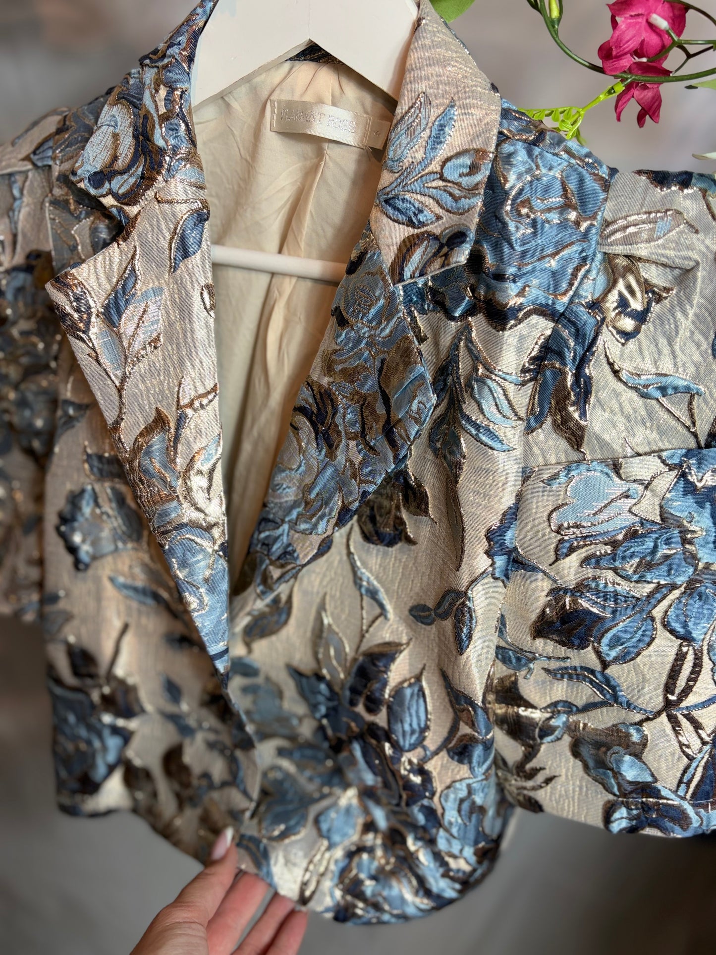 š¤Golden Blue Short Jacket - Flamant Rose