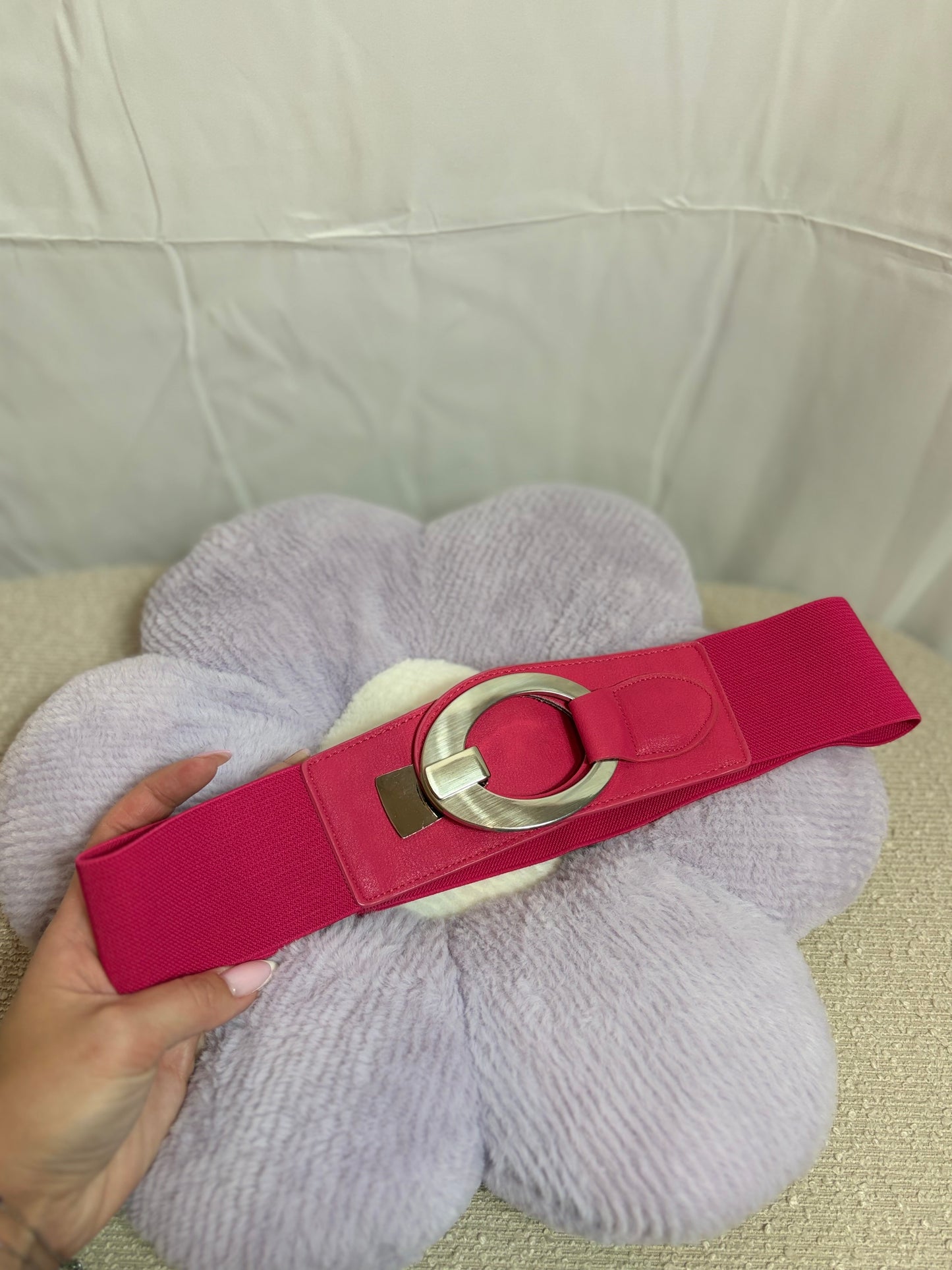 š¤Pink Belt With Silver Strap - 75CM