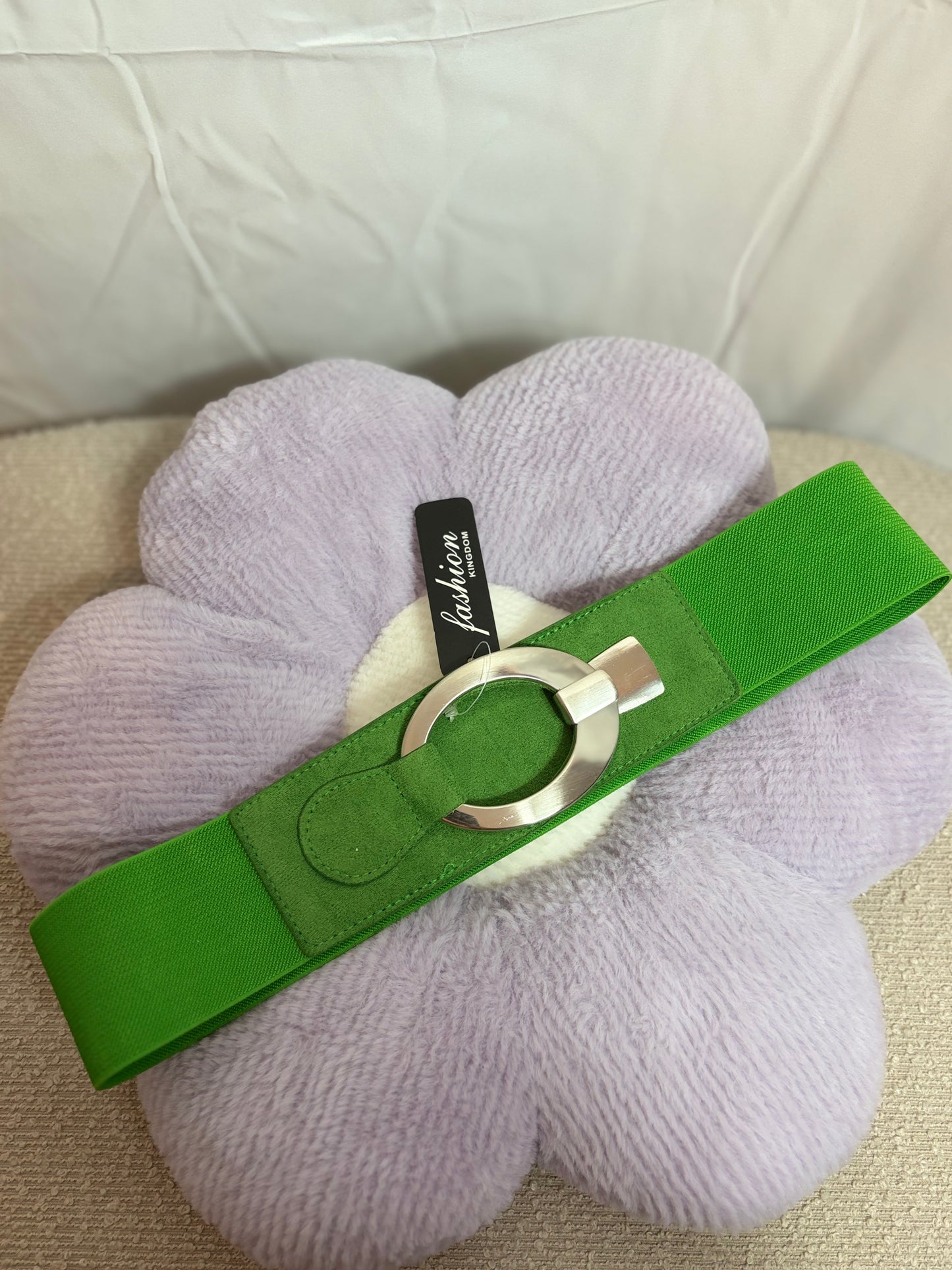 🤍Light Green Belt With Silver Strap - 75CM