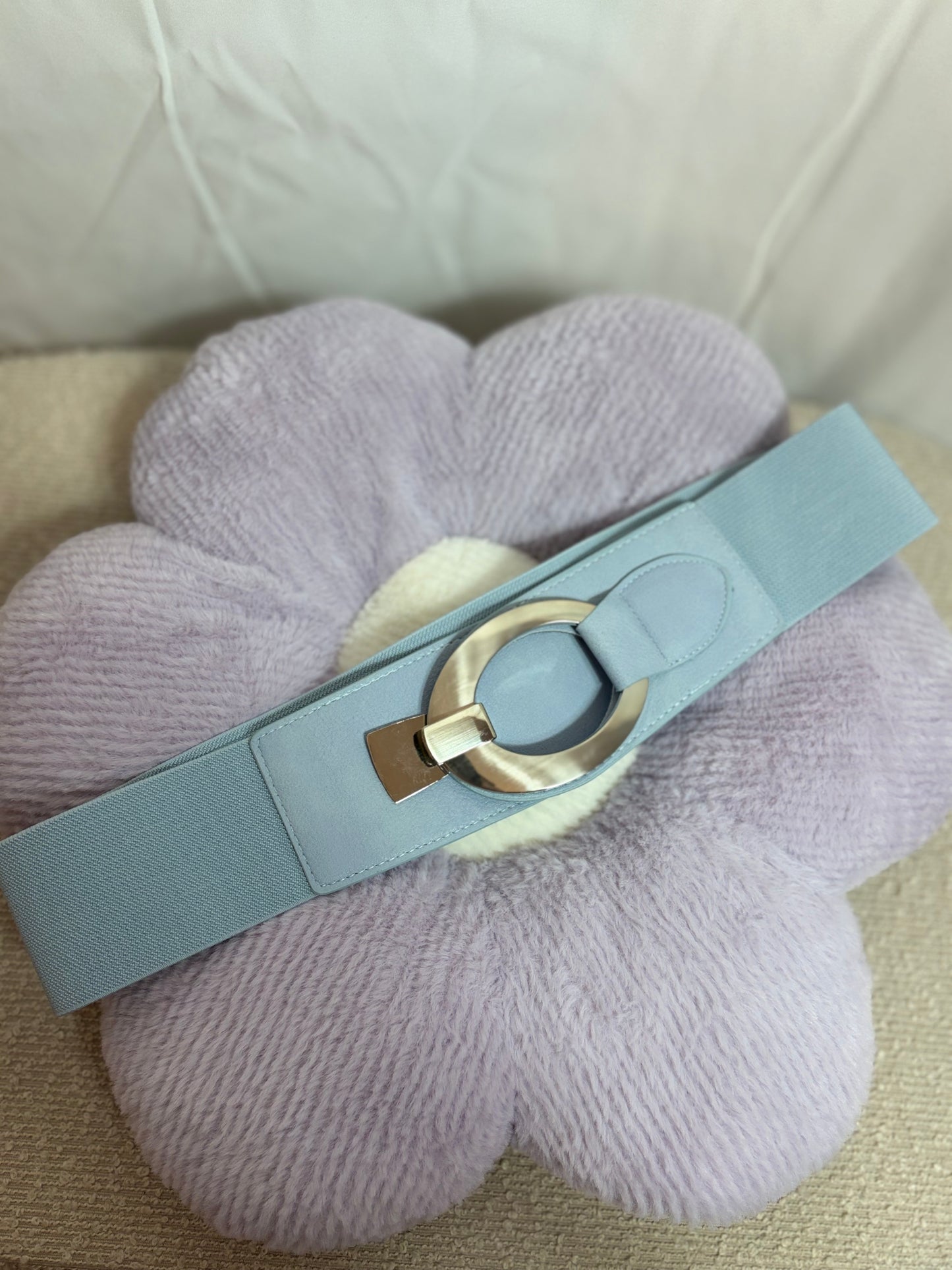 🤍Baby Blue Belt With Silver Strap - 75CM