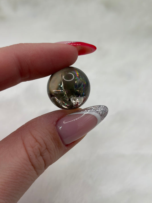 💜Bolletje Rhodoniet & Rookkwarts- 1,5cm