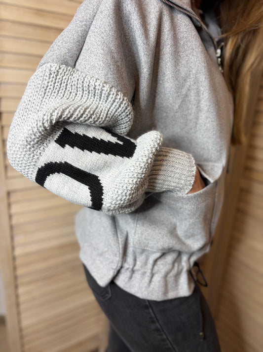 🤍Grey Love Jacket