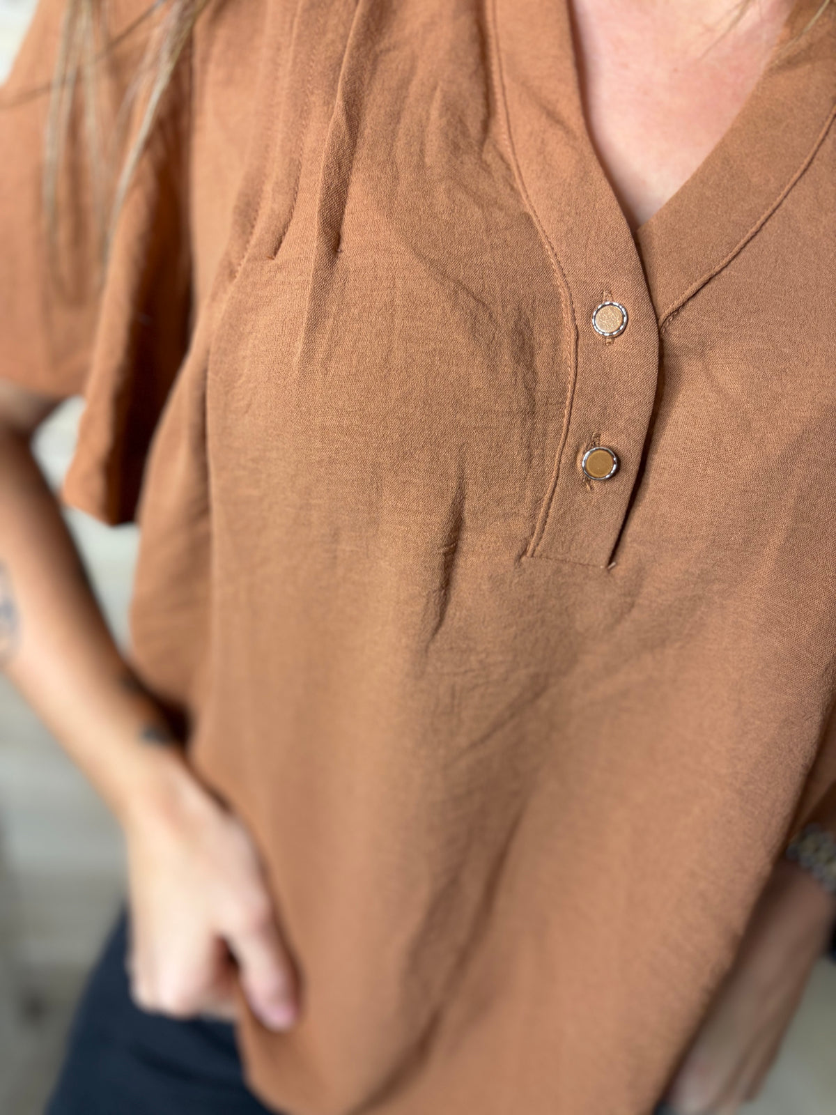 🤍Roestkleurige Blouse