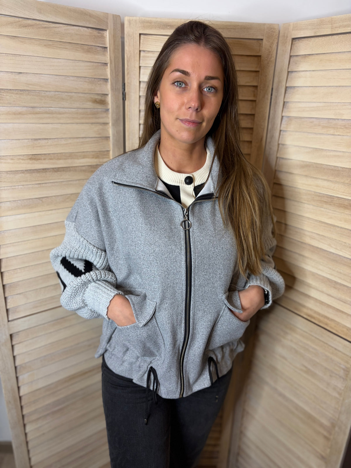 🤍Grey Love Jacket