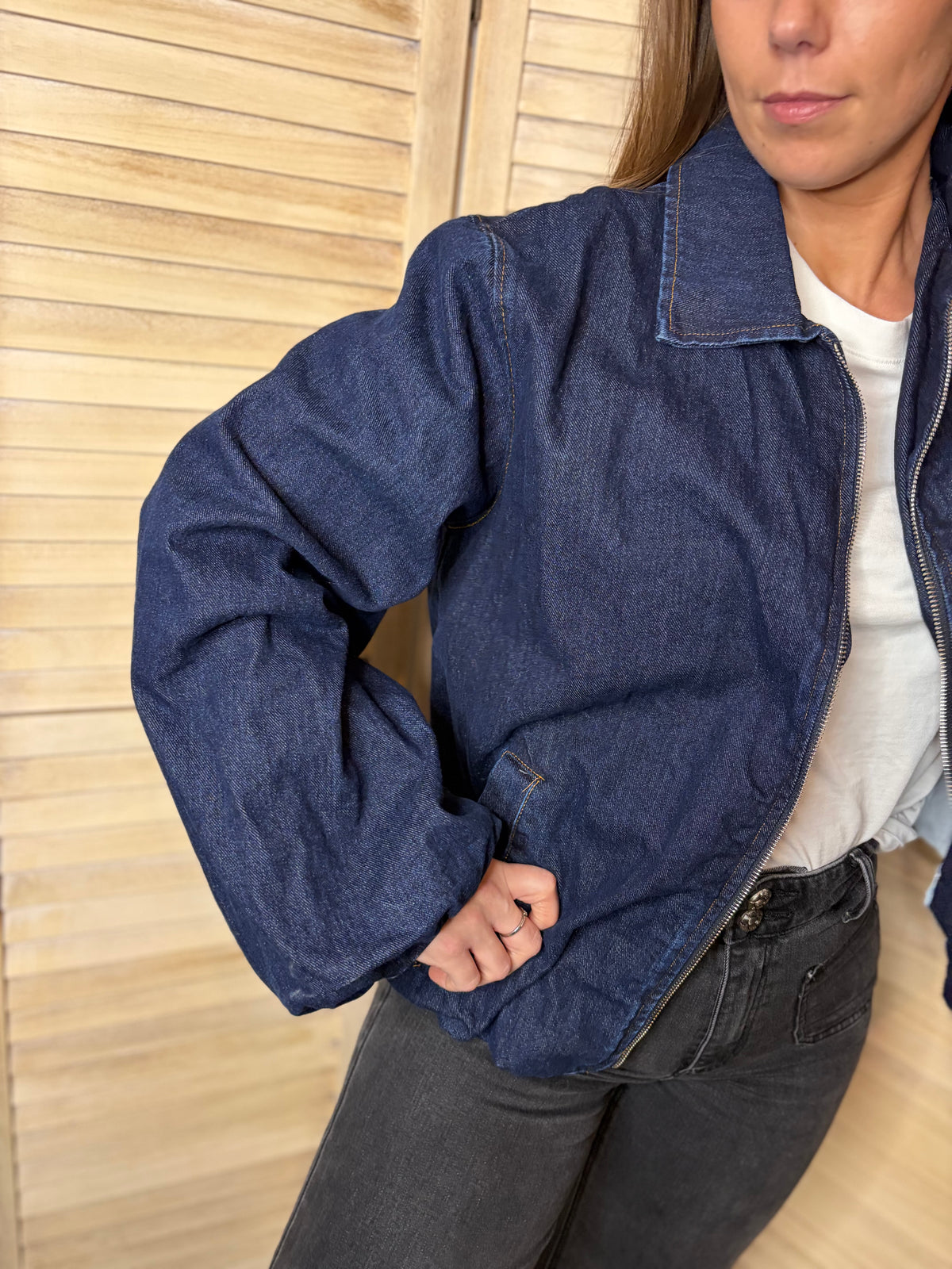 🤍 Dark Bleu Jeans Jacket