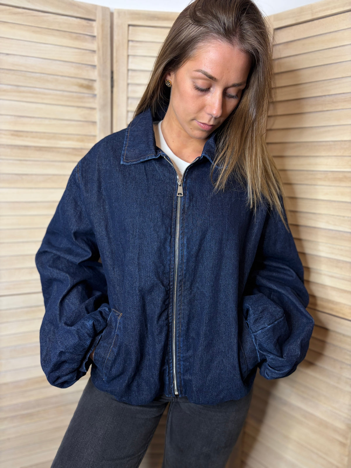 🤍 Dark Bleu Jeans Jacket