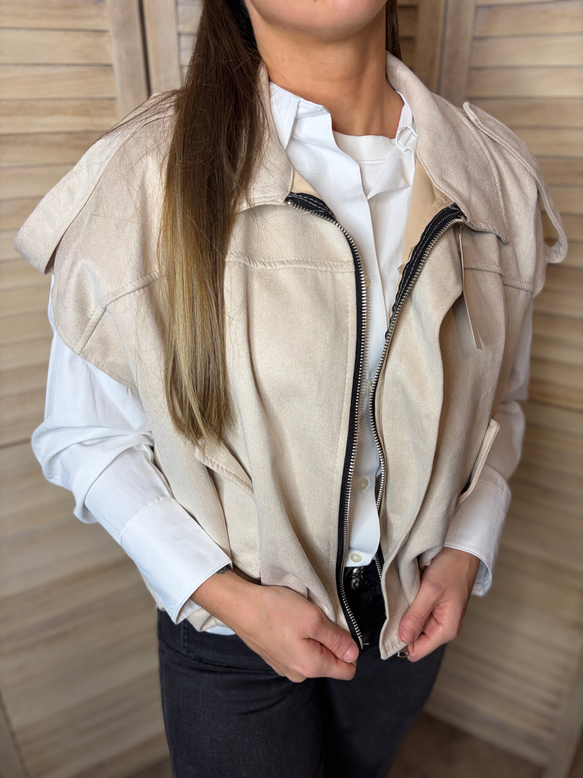 🤍Suède Beige Jacket