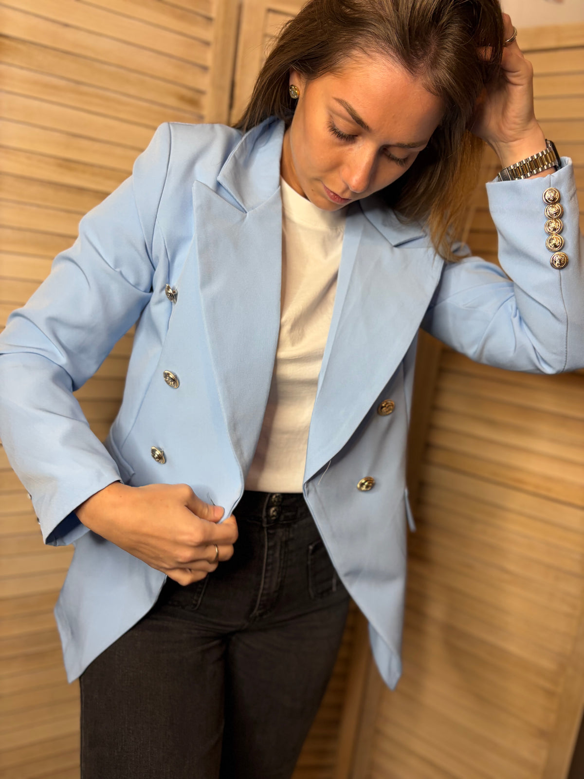 🤍Baby Bleu Classy Blazer