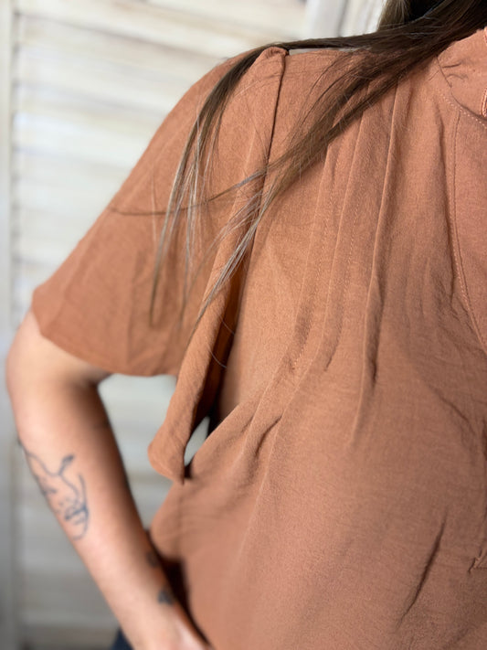 🤍Roestkleurige Blouse