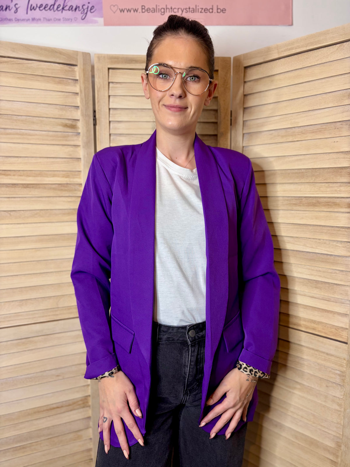 🤍 Purple Jaan Blazer