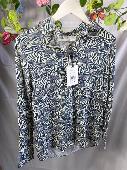 🤍Blauwe Patronenblouse Blauw - Ivybeau