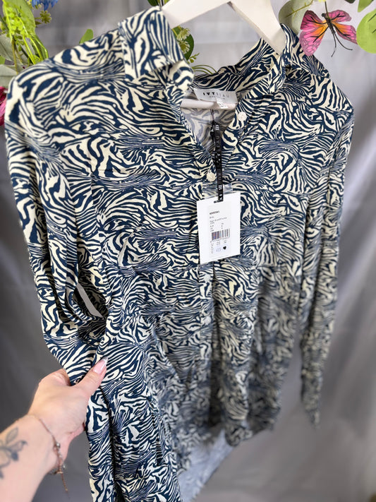 🤍Blauwe Patronenblouse Blauw - Ivybeau