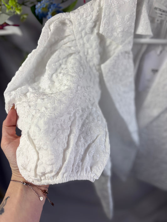 🤍Retro Witte Blouse - Retro & Icone