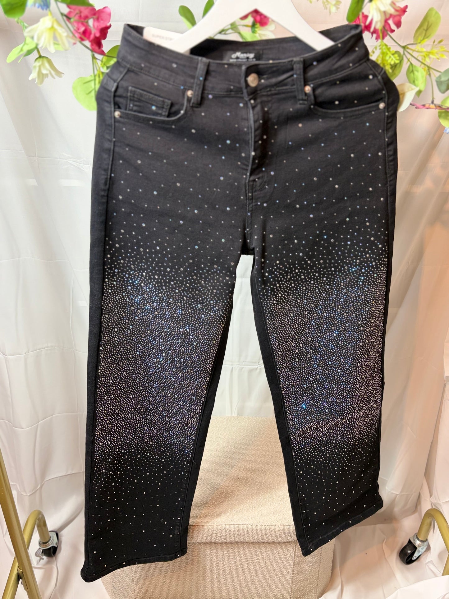 🤍Black Gilttery Pants - Marivy