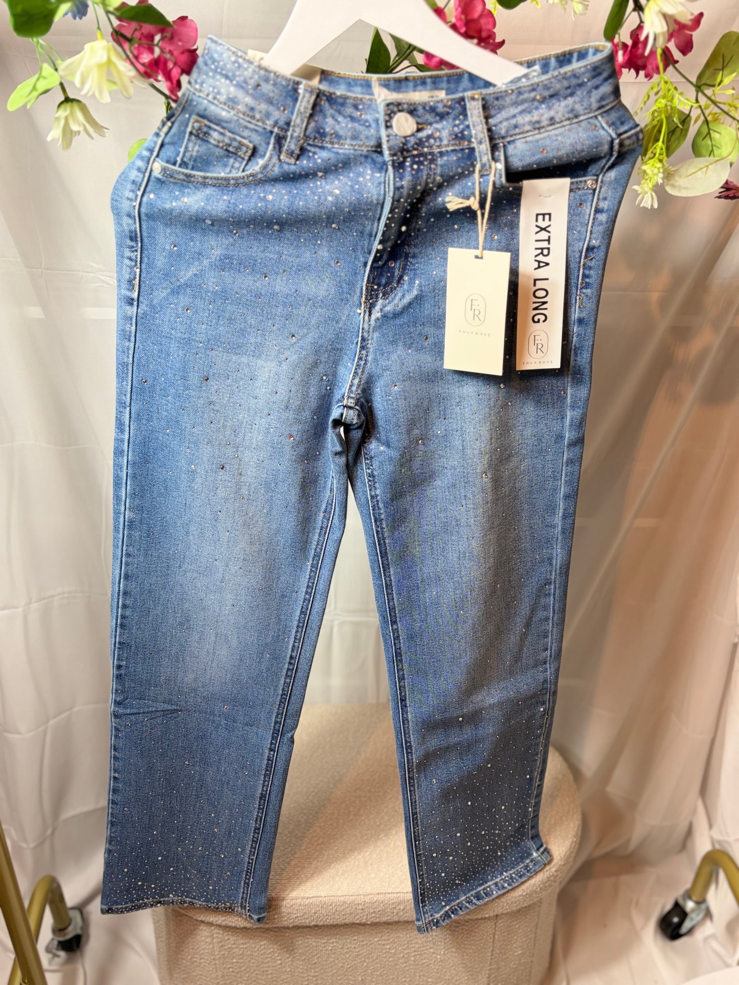 🤍Blue Glittery Pants - Foly Rose