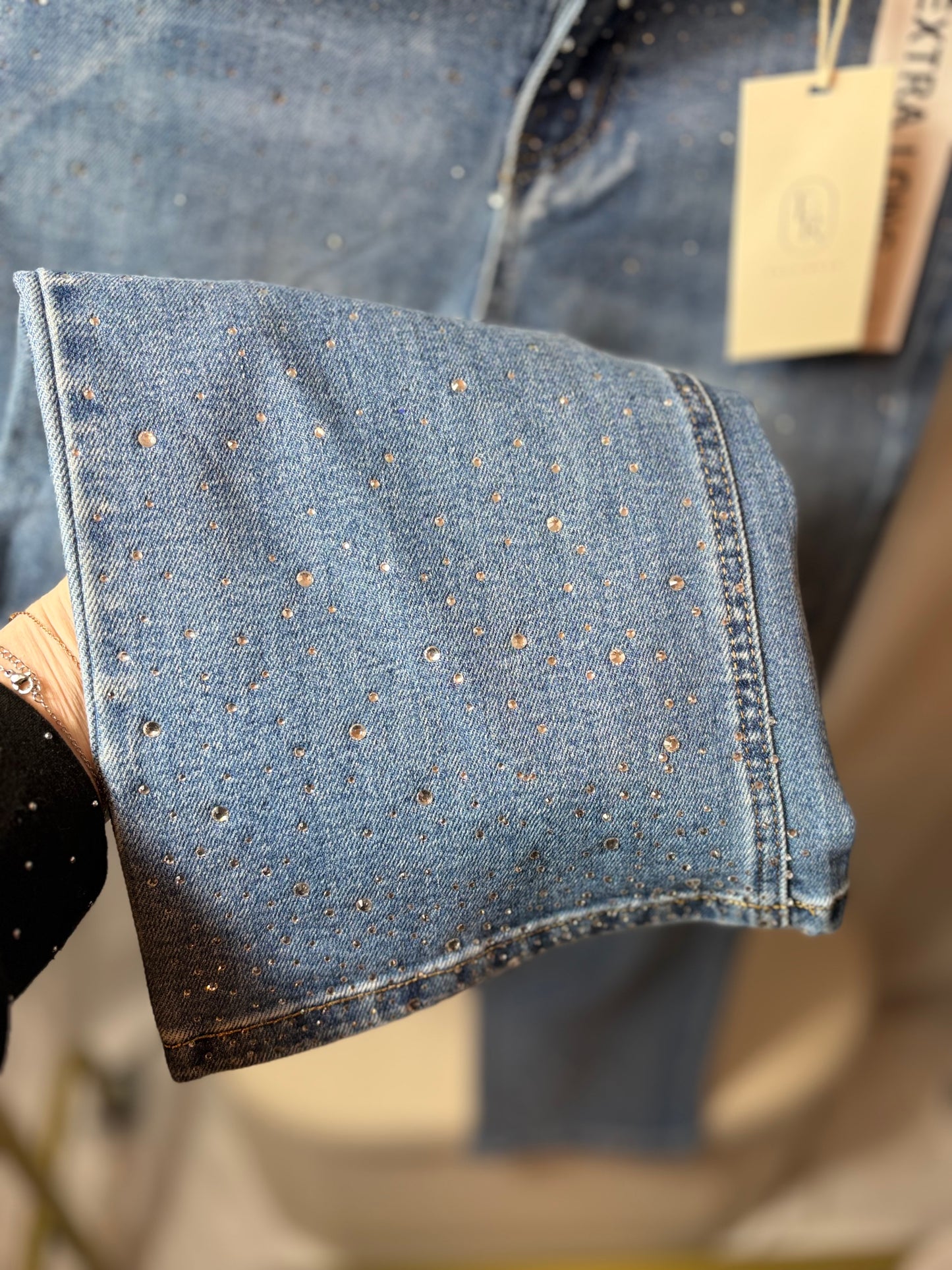 🤍Blue Glittery Pants - Foly Rose