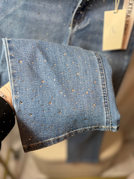 🤍Blue Glittery Pants - Foly Rose
