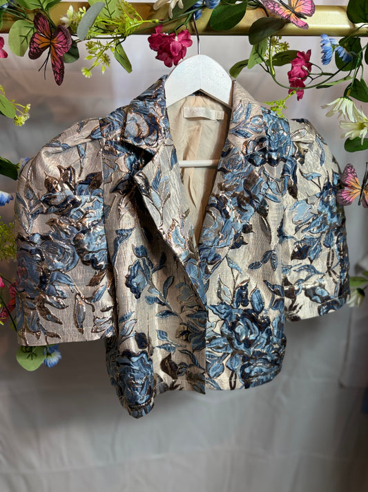 🤍Golden Blue Short Jacket - Flamant Rose
