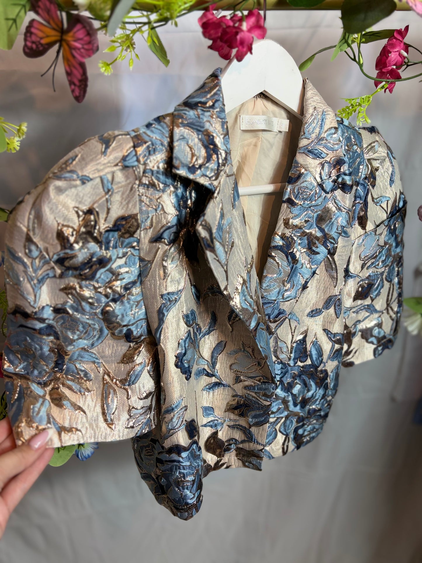 🤍Golden Blue Short Jacket - Flamant Rose