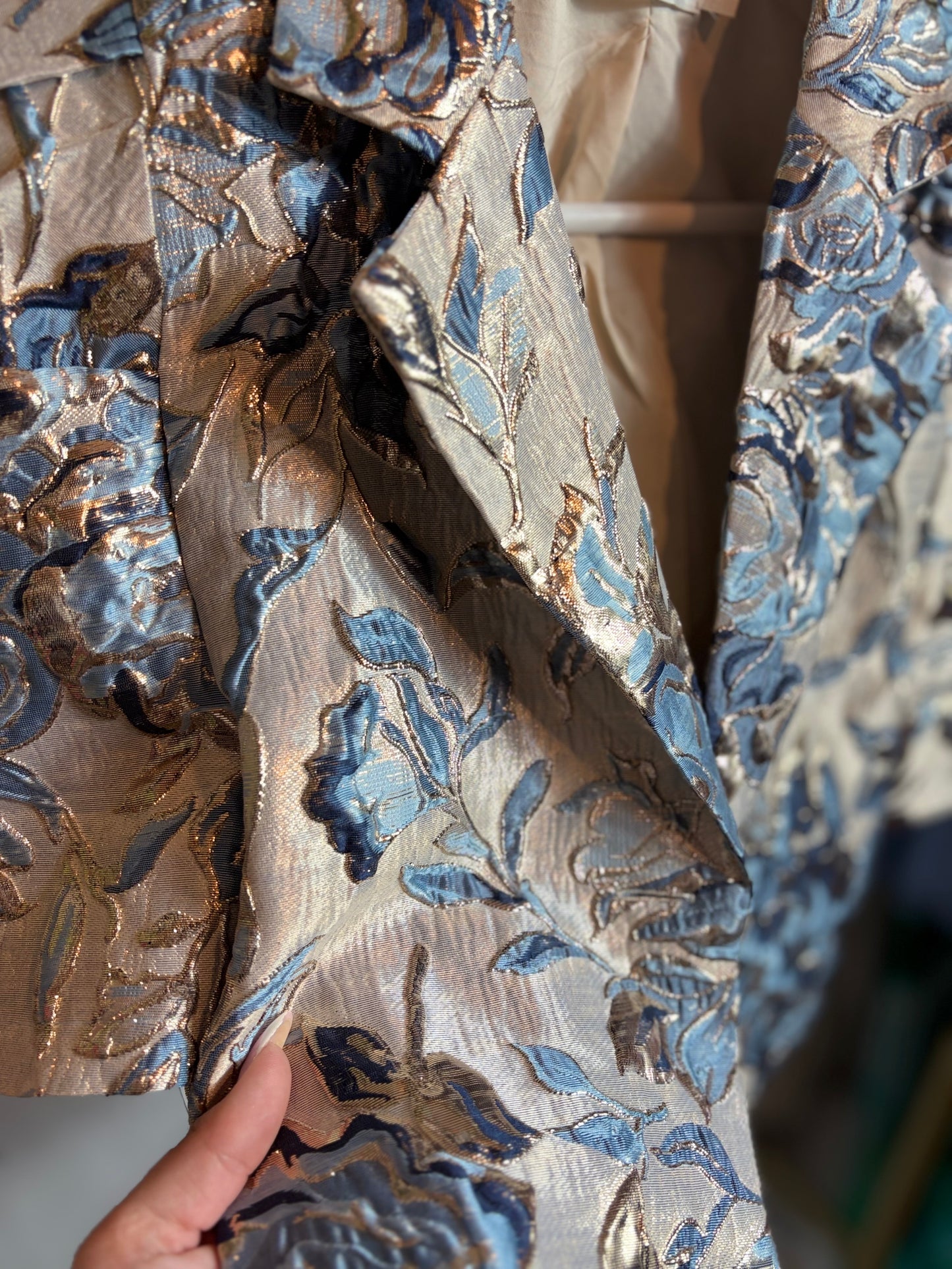🤍Golden Blue Short Jacket - Flamant Rose