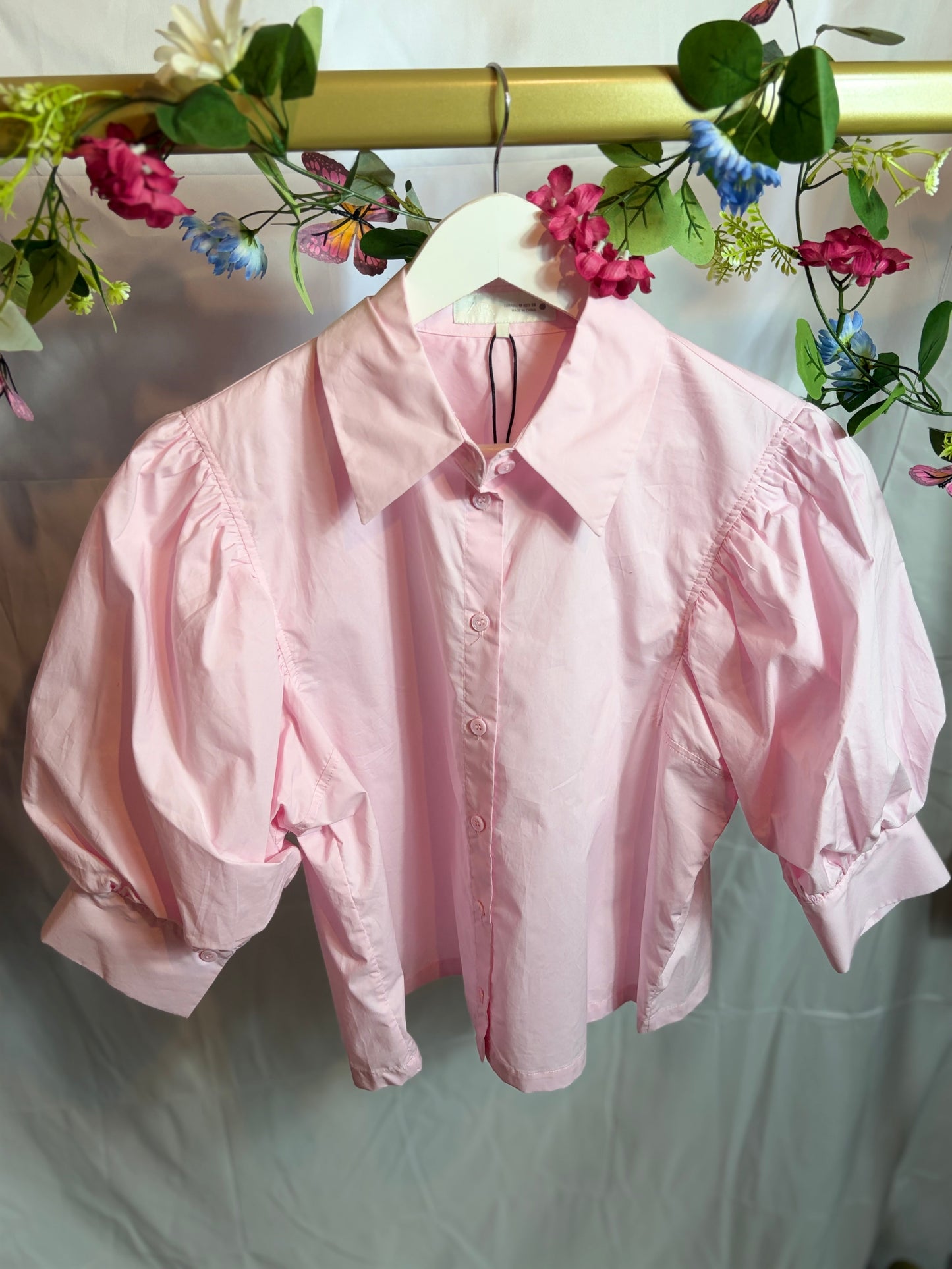 🤍Pink Babydol Blouse - Zara