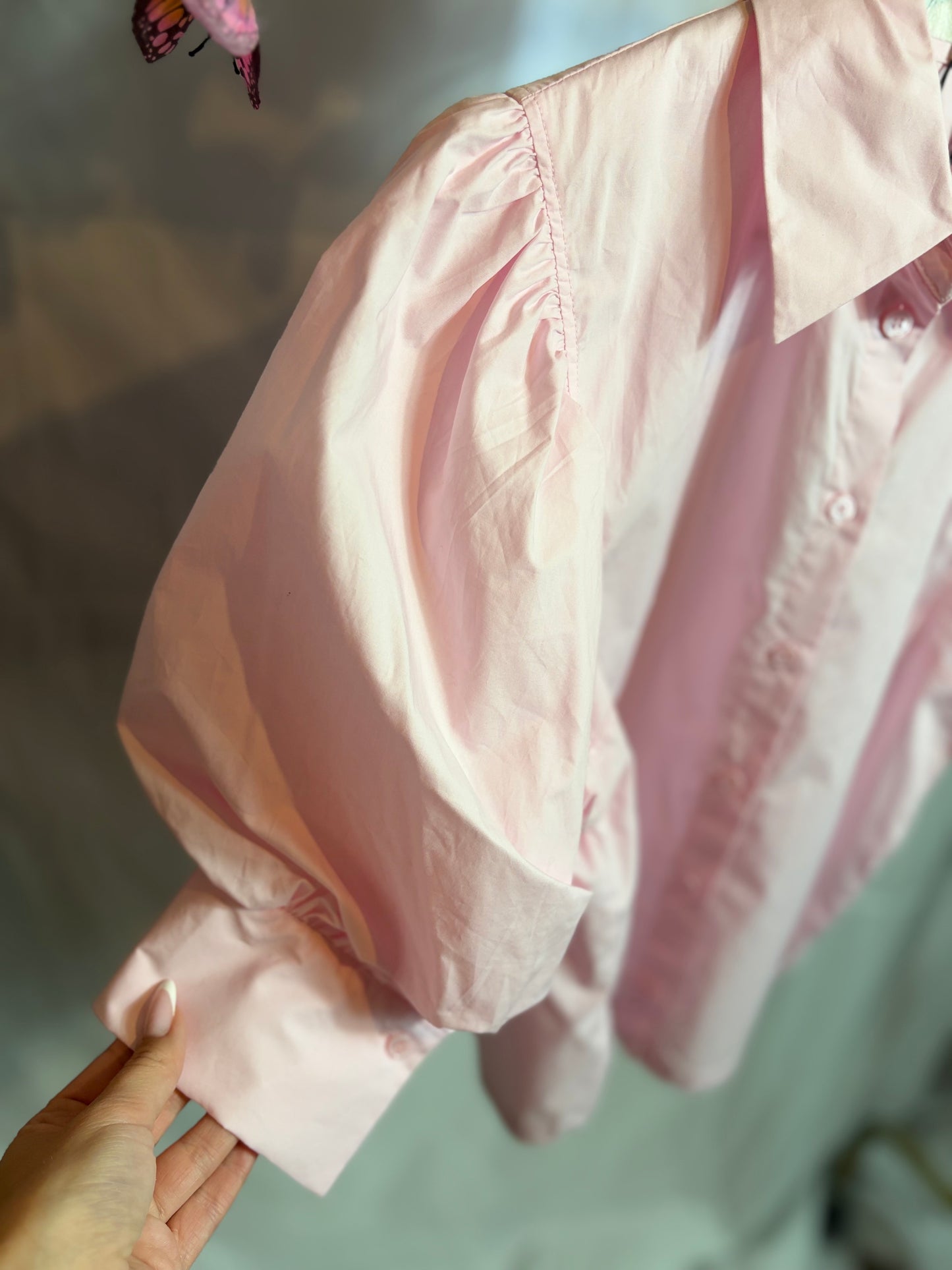 🤍Pink Babydol Blouse - Zara