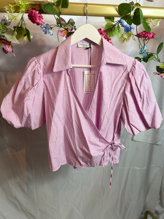 🤍Glittery Pink Blouse - Sophie&Me