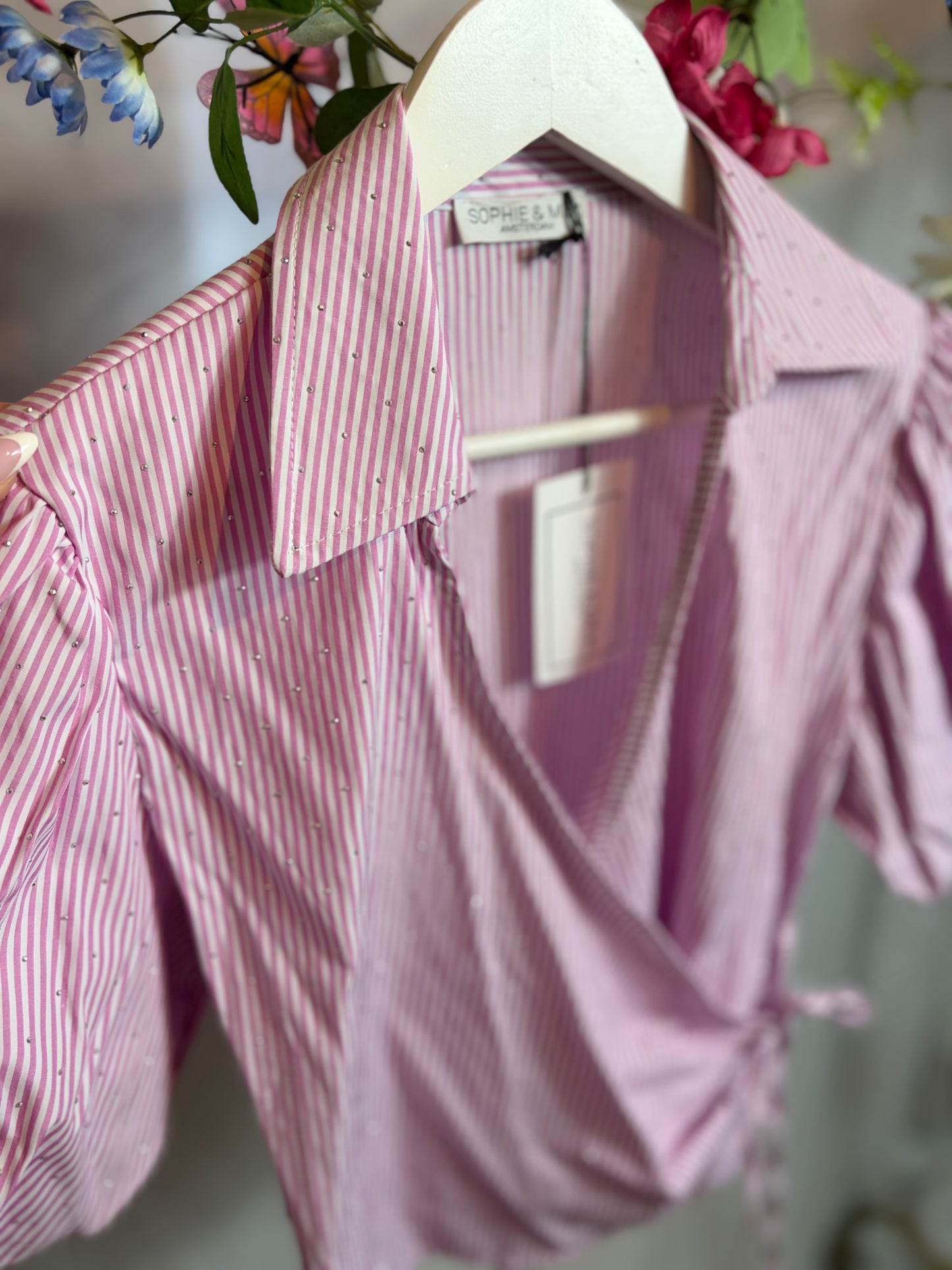 🤍Glittery Pink Blouse - Sophie&Me