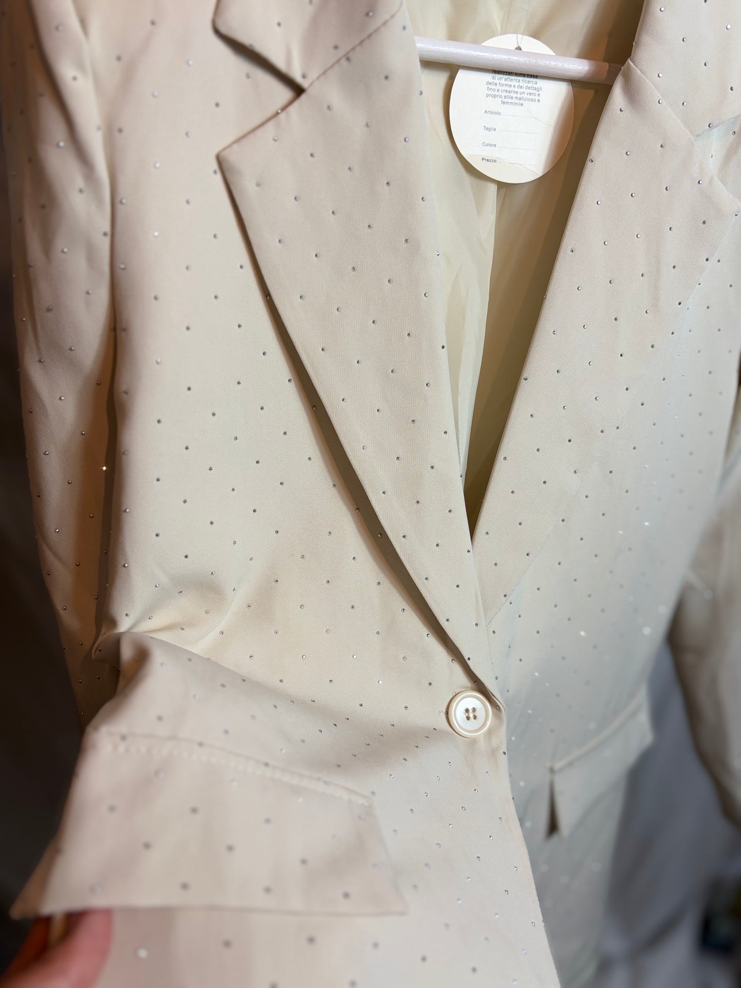 🤍Beige Glitter Blazer - Miss One