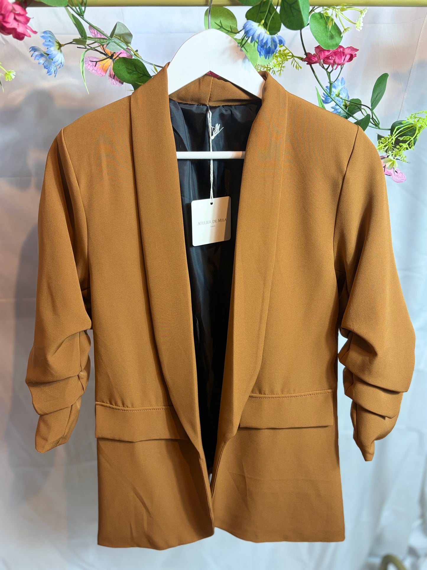 🤍Camel Blazer - Atelier De Mila