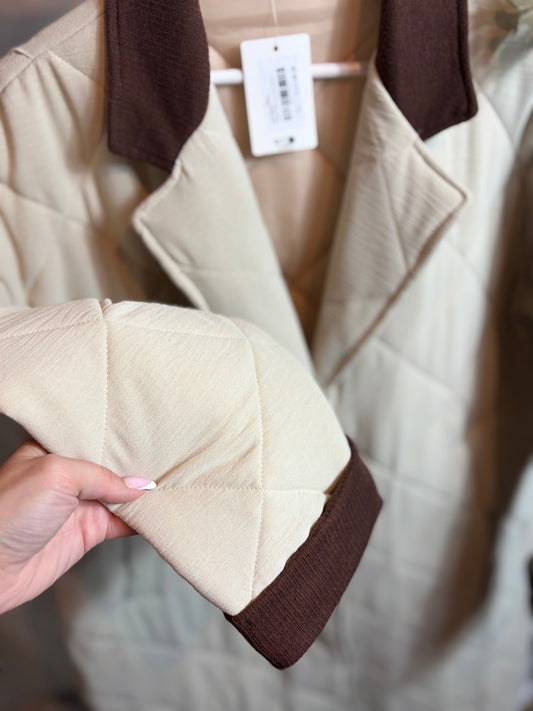 🤍Beige/Choco Jacket - New Collection