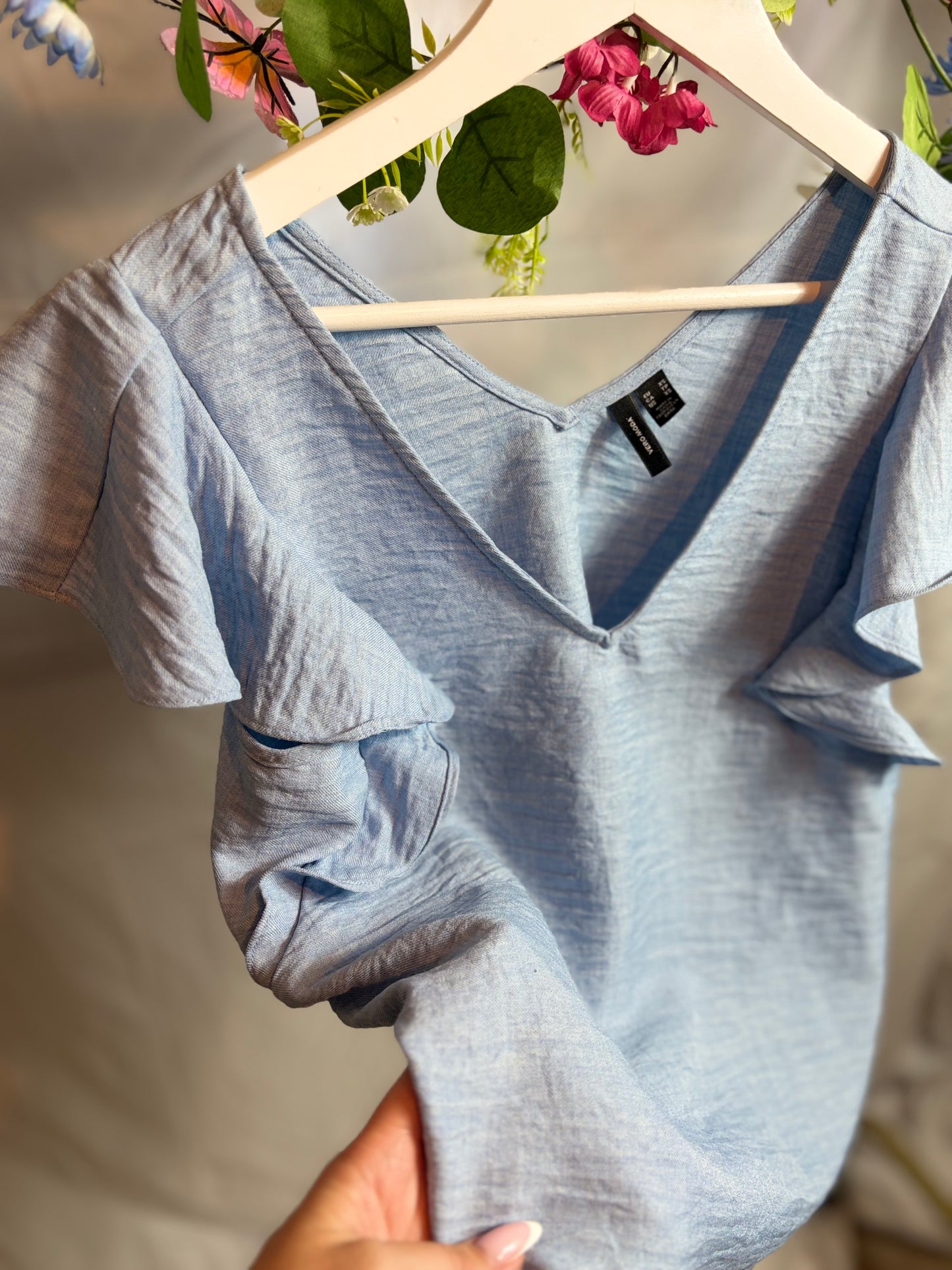 🤍Blauw Zomers Setje - Vero Moda