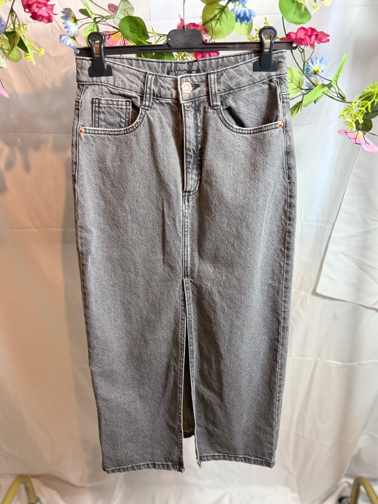 🤍Jeansrok Grijs - TRND