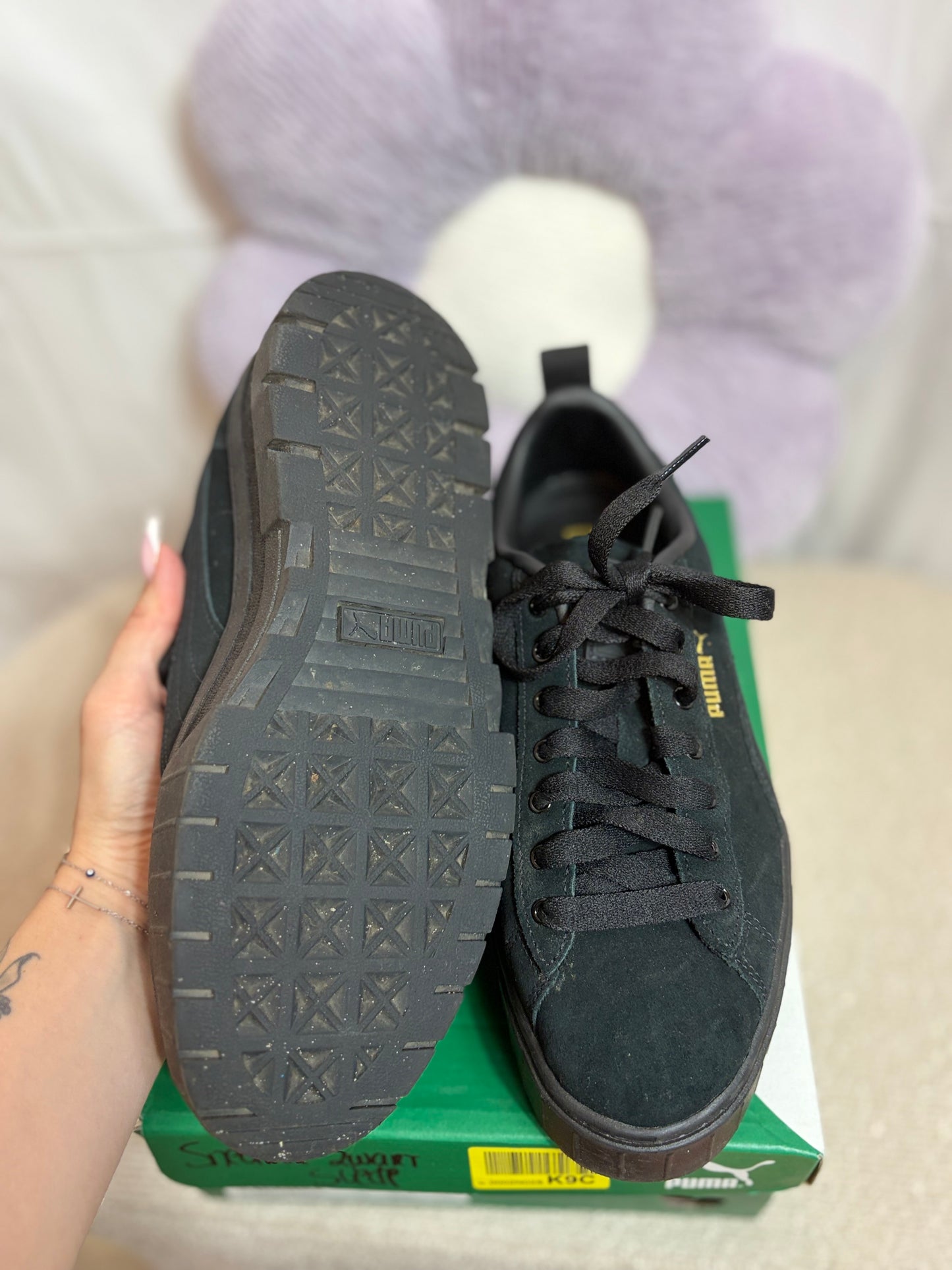 🤍Zwarte Suede Platform Sneaker - Puma