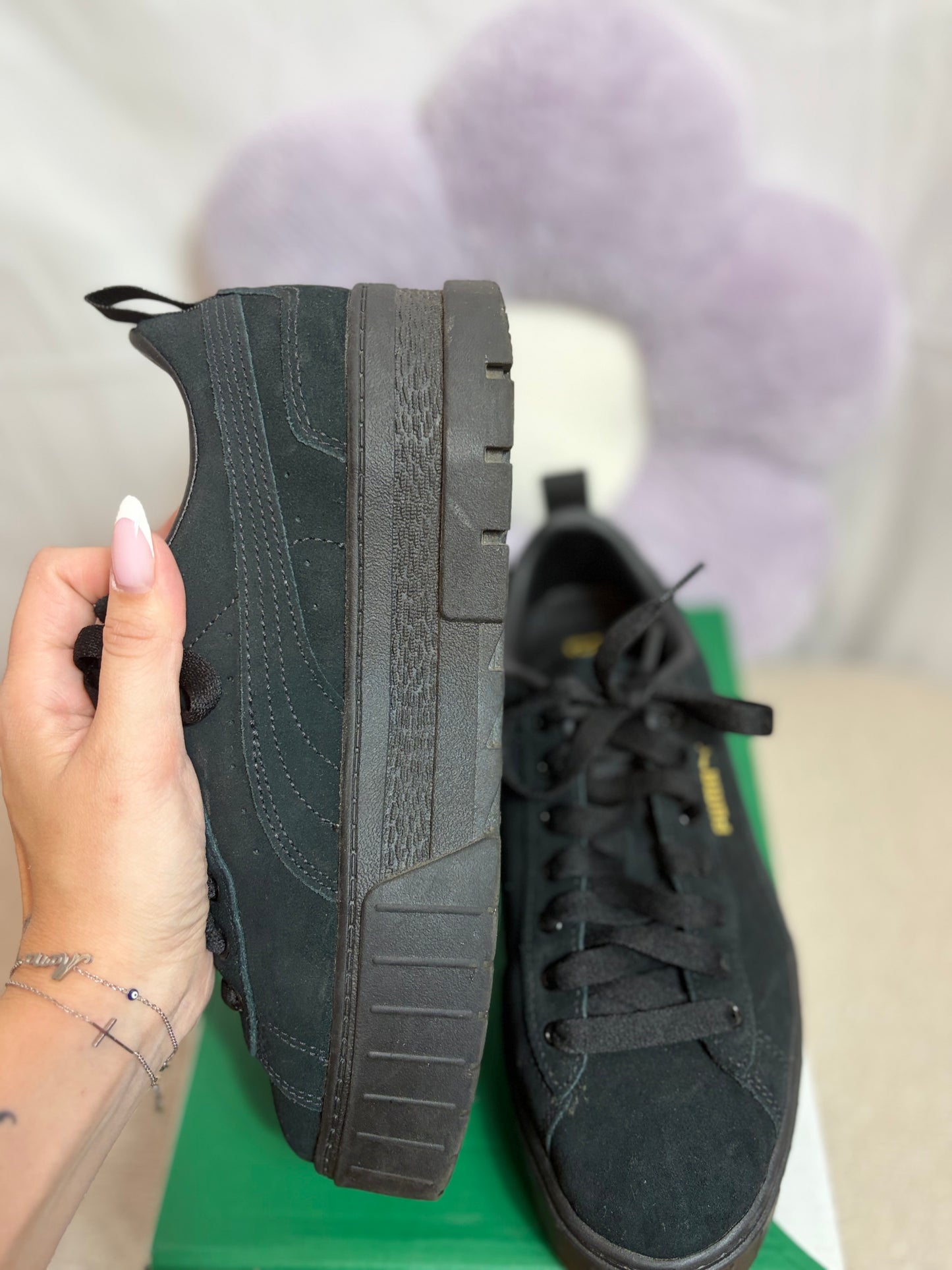 🤍Zwarte Suede Platform Sneaker - Puma