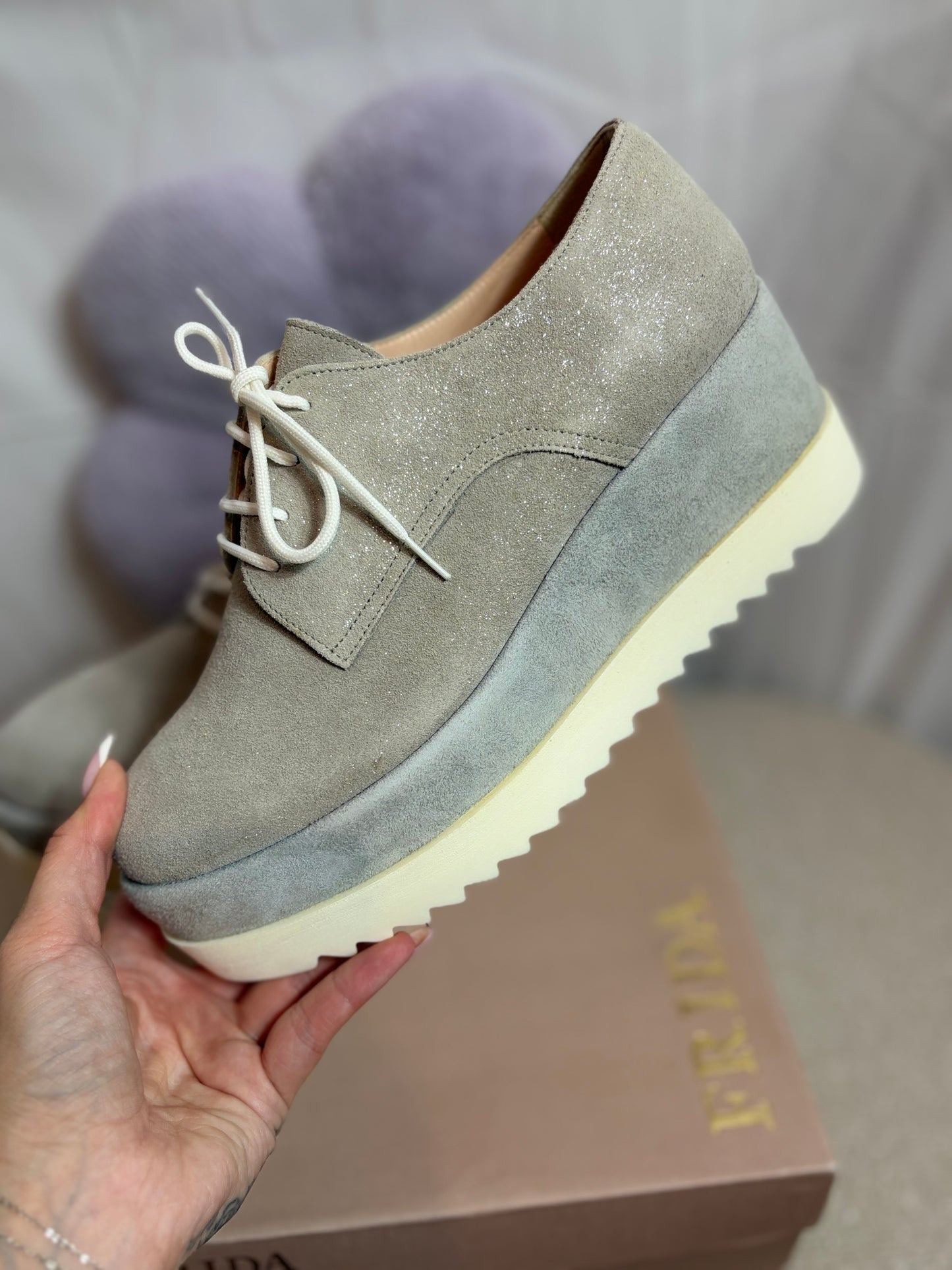 🤍Zilveren Platform Shoes - Frida