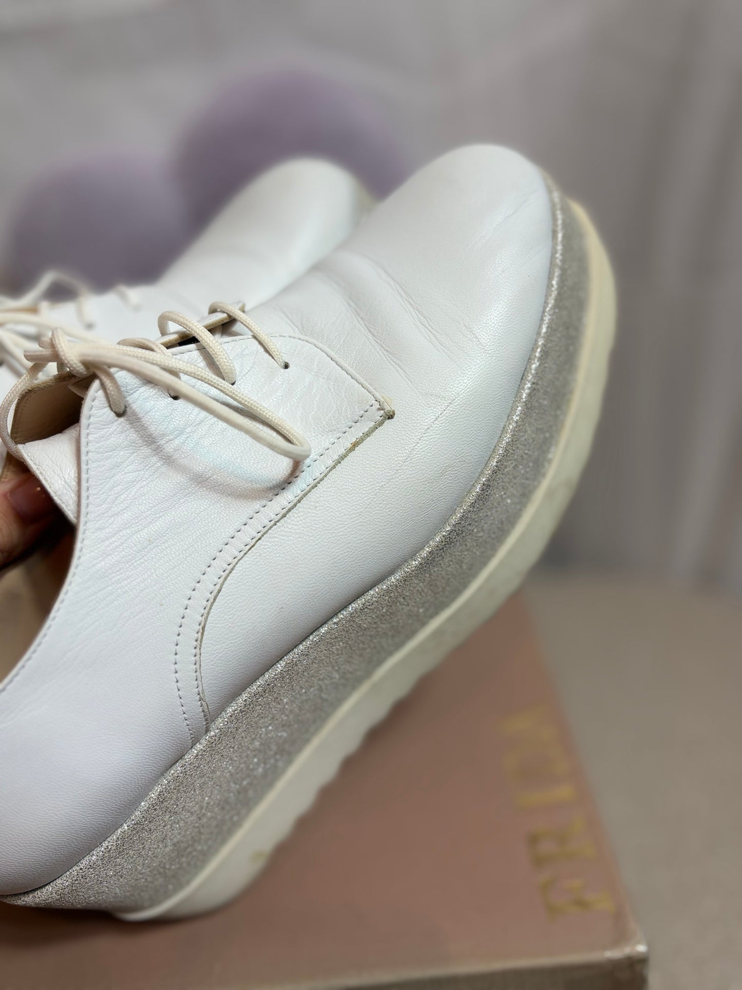 🤍White Platform Shoes - Frida