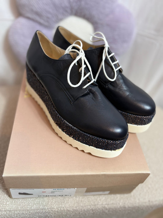 🤍Dark Blue Platform Shoes - Frida