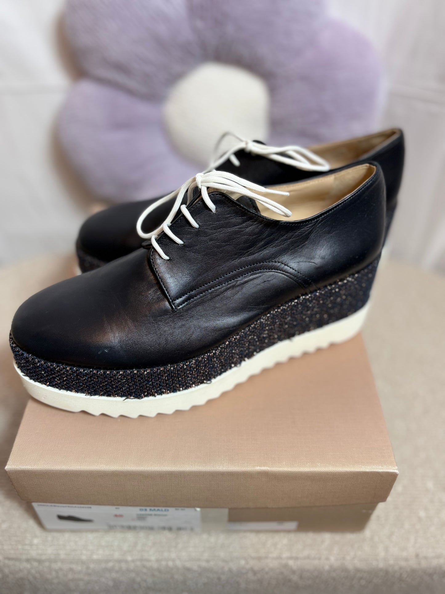 🤍Dark Blue Platform Shoes - Frida