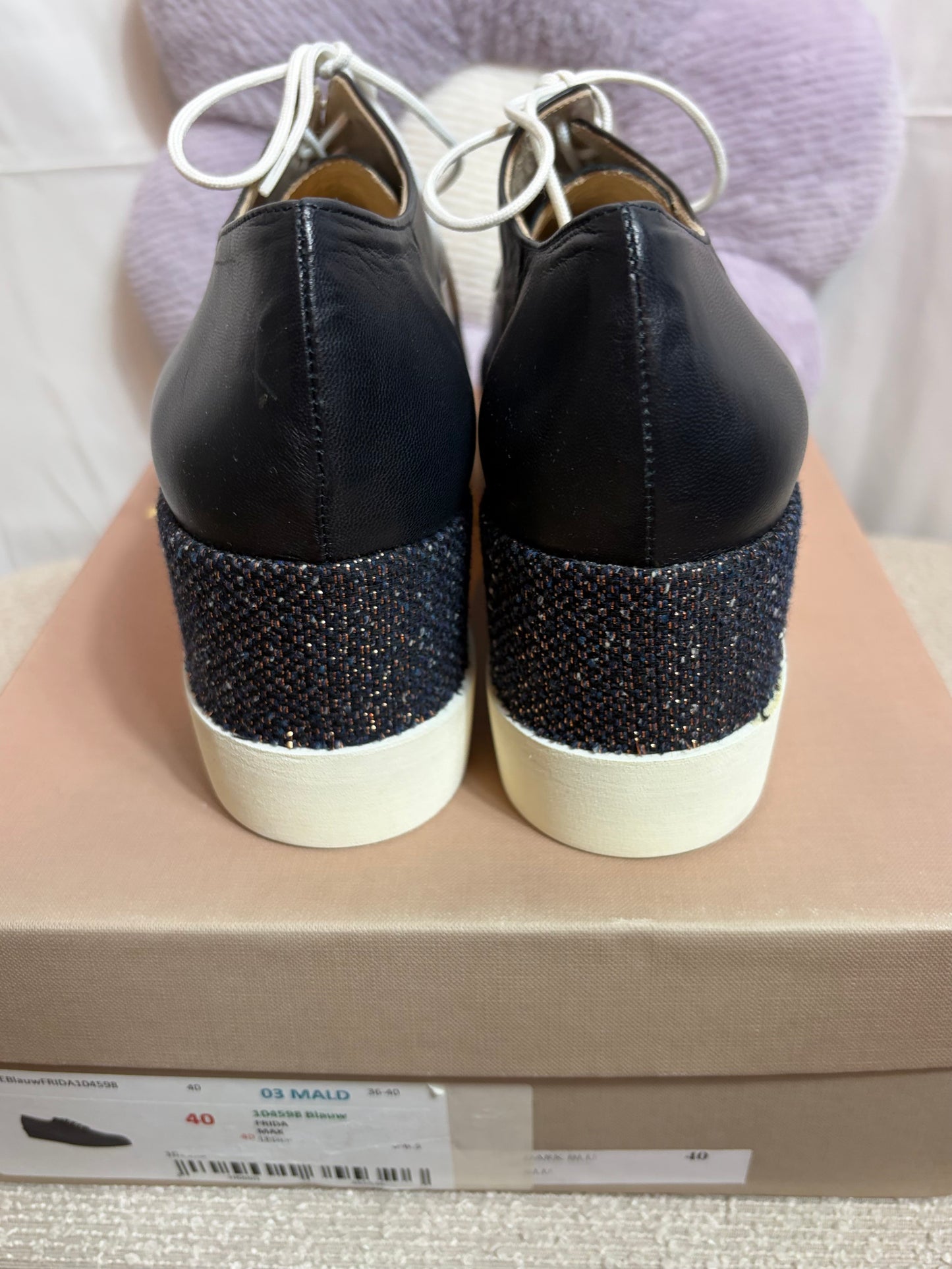 🤍Dark Blue Platform Shoes - Frida