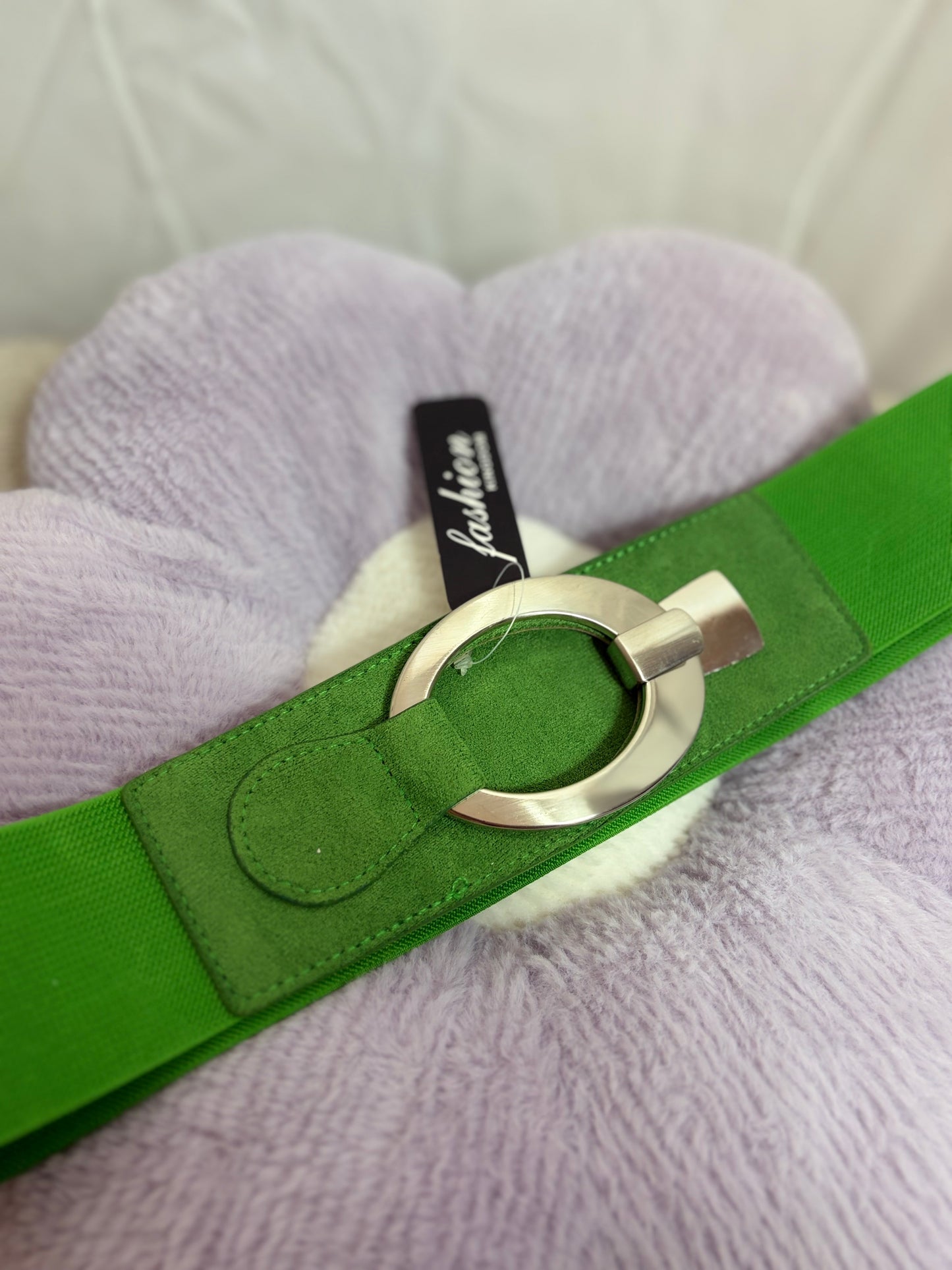 🤍Light Green Belt With Silver Strap - 75CM