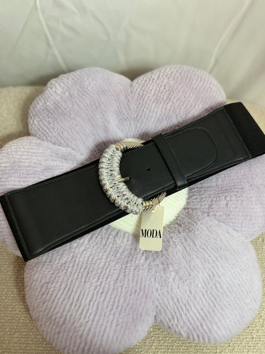 🤍Black Belt With Silver Strap - TU