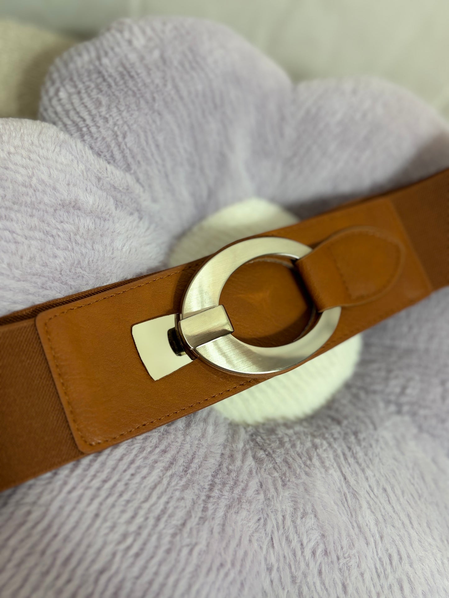 🤍Brown Belt With Silver Strap - 80CM