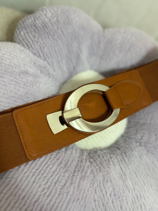 🤍Brown Belt With Silver Strap - 80CM