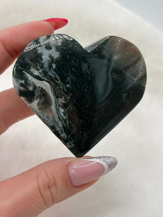 💜Mosagaat Hartje - Donkergroen