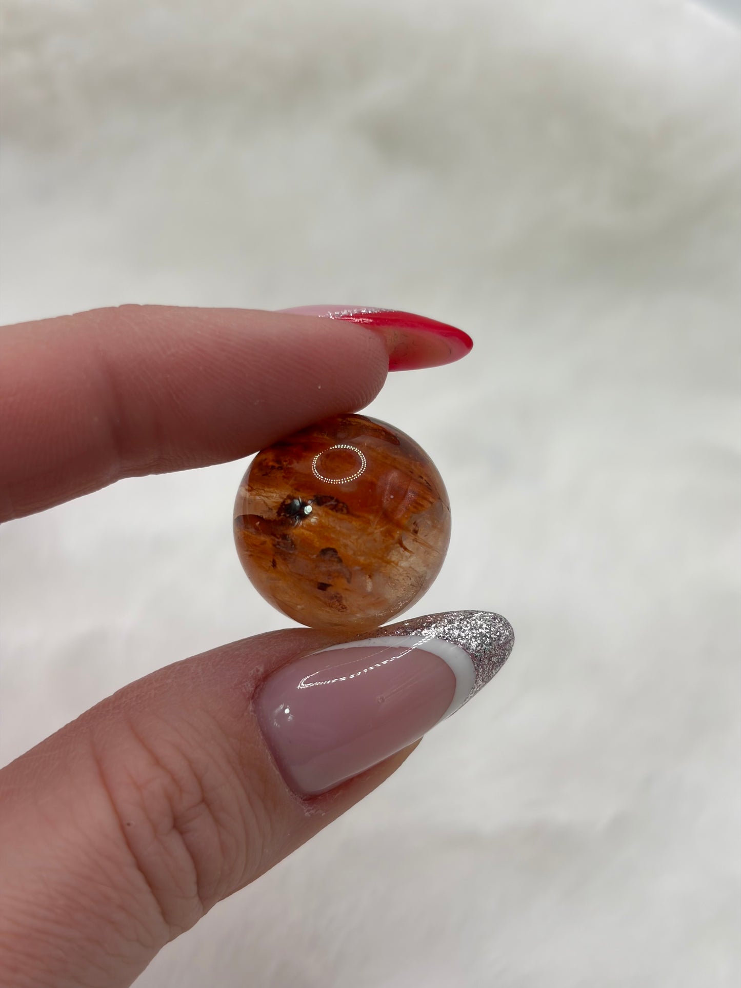 💜Bolletje Fire Quartz & Lapis Lazulli - 2cm