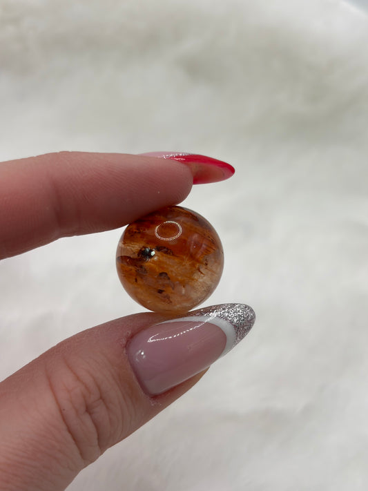 💜Bolletje Fire Quartz & Lapis Lazulli - 2cm